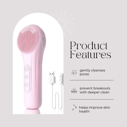 Sonic Waterproof Facial Electric Cleansing Brush- Rechargeable